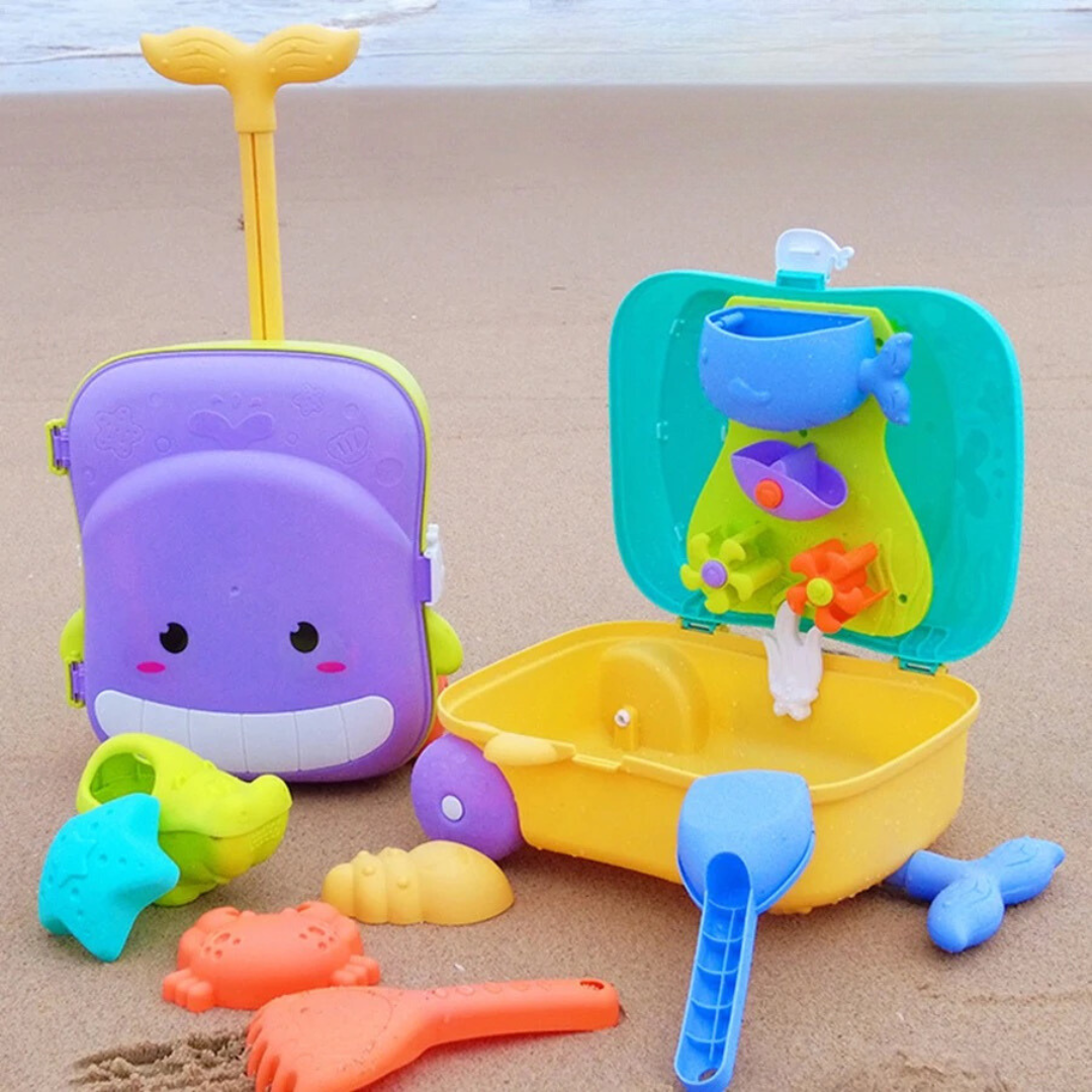Sandtrolley - all-in-one-strandspielzeug für kinder
