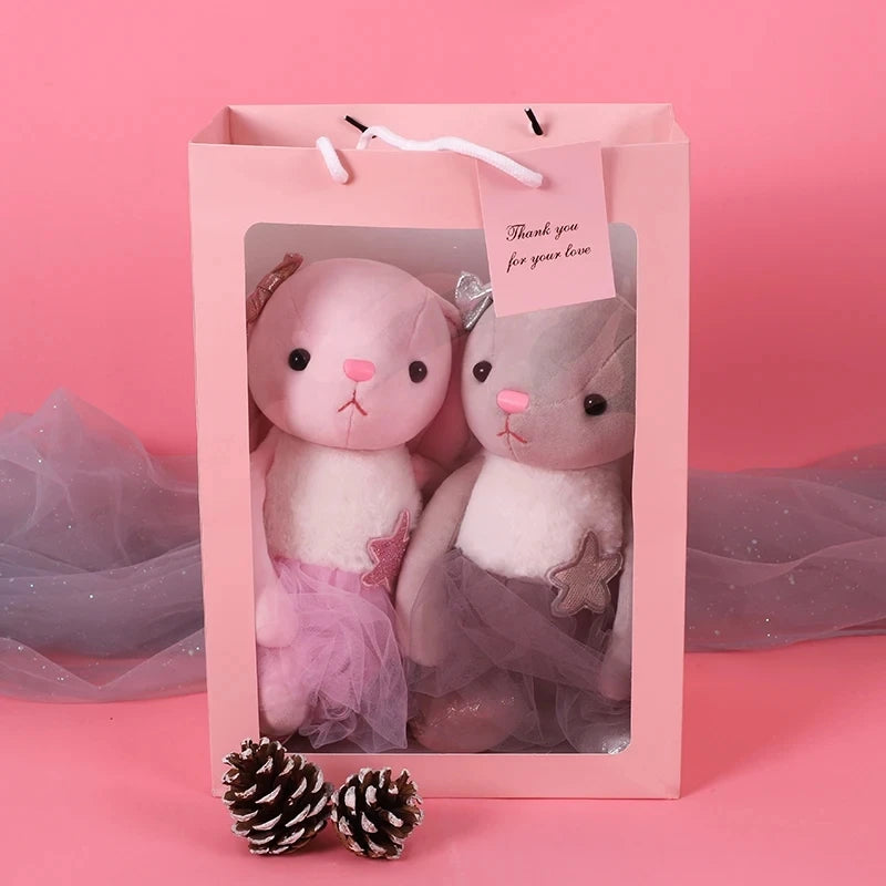 Tanzender Hase Plüsch - Rosa