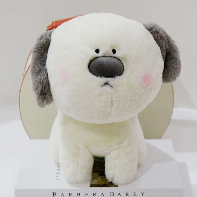 Grauer Husky Plüschhund