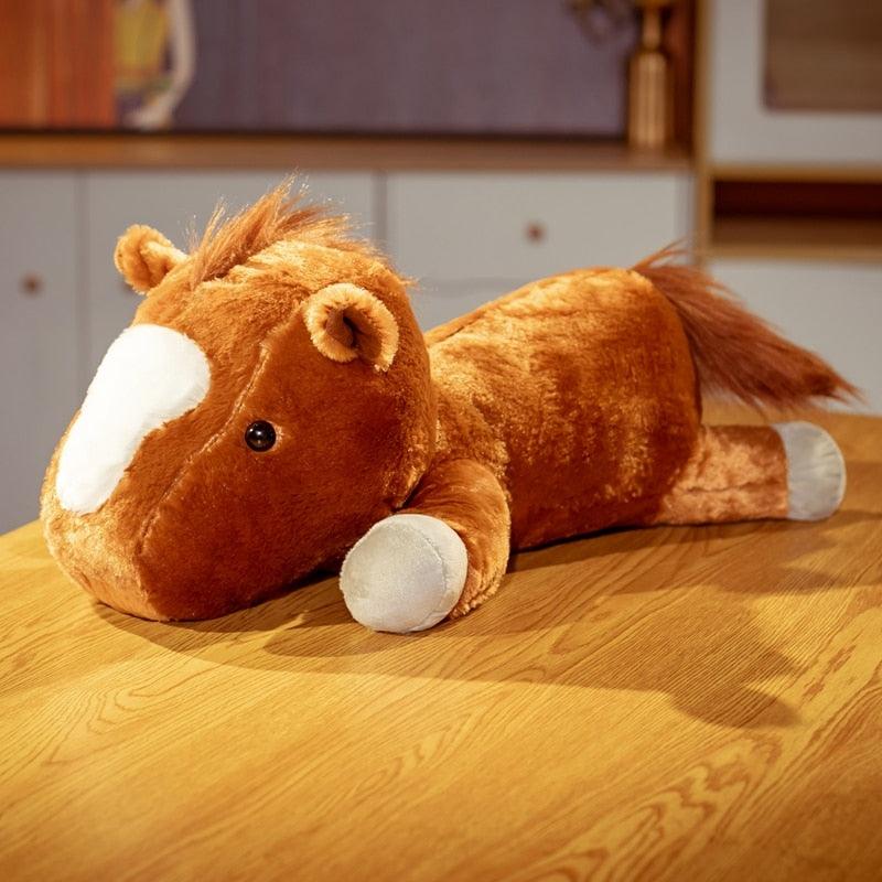 Weißes Liegendes Pferd Kuscheltier