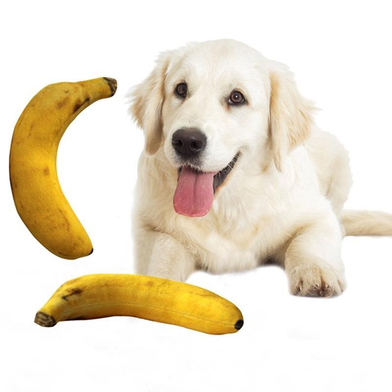 Bananenförmiges Quietschspielzeug für Hunde (2er-Set)
