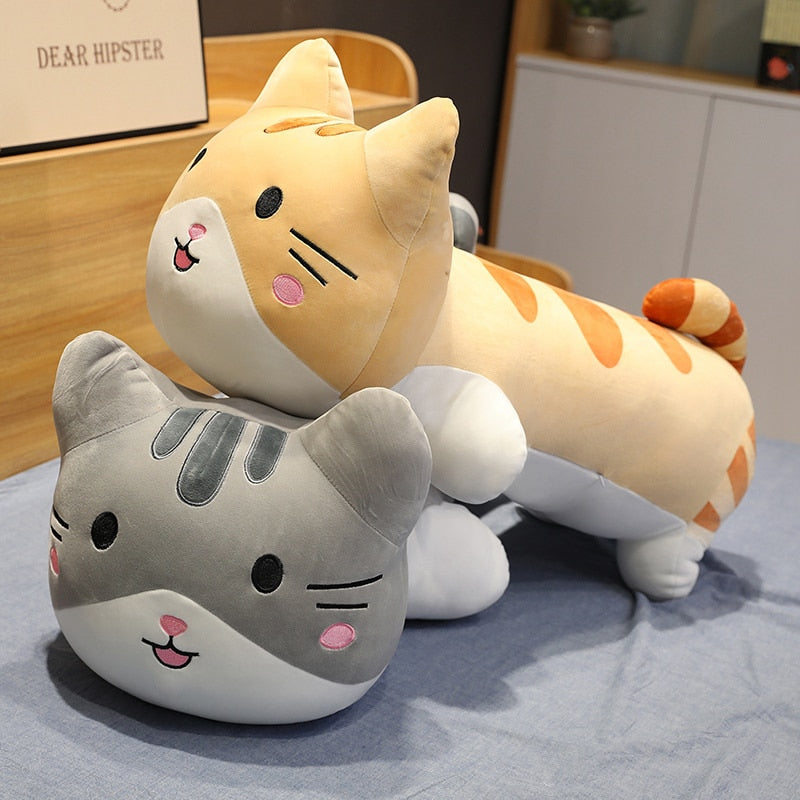 Butt - Flauschiges graues Katzenkissen