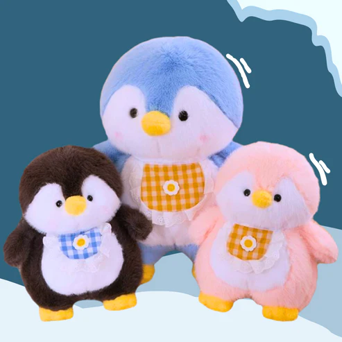 Kuscheliger Baby Pinguin mit Lätzchen - Plüschtier Freund