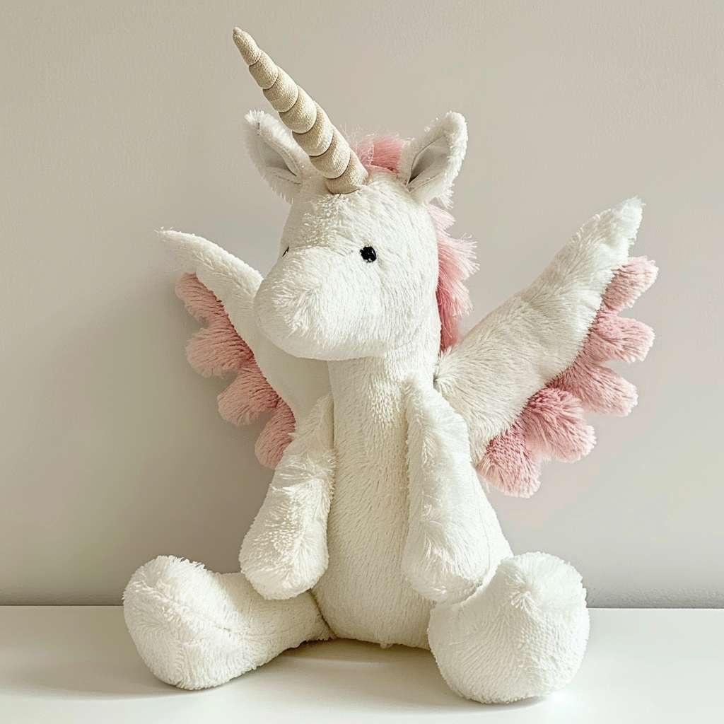 Niedliches Weiß-Pink Einhorn