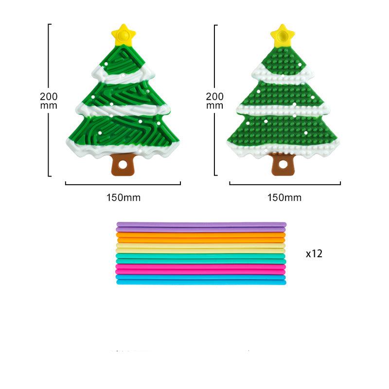 Sensorisches kinderspielzeug im weihnachtsdesign