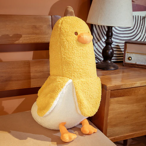 Banana Duck - Lustiger Plüschpinguin mit Bananen-Outfit