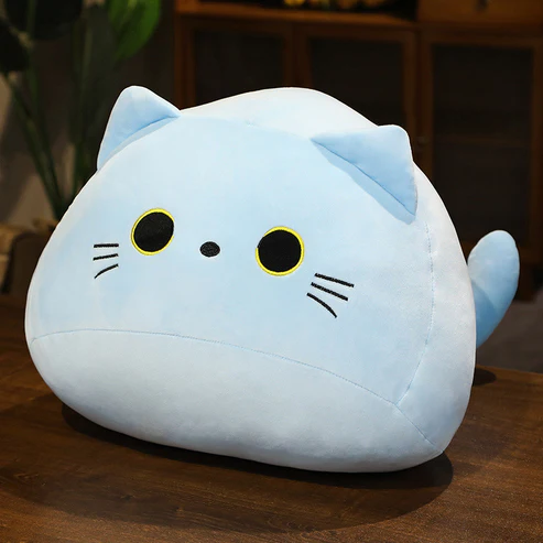Runde katze plüschfigur kuschelige deko katze für zuhause