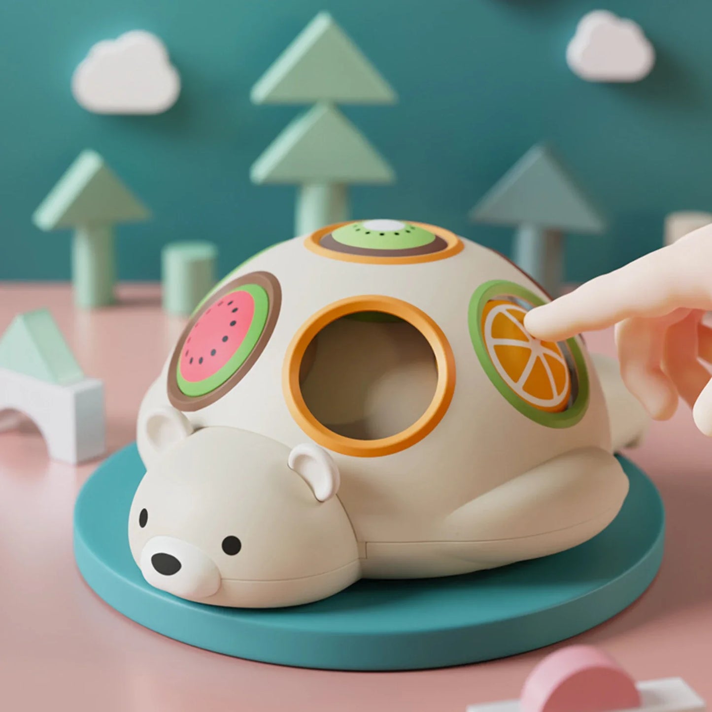 Fruity lern - früchte erkennen lernen - pop-up montessori-spielzeug