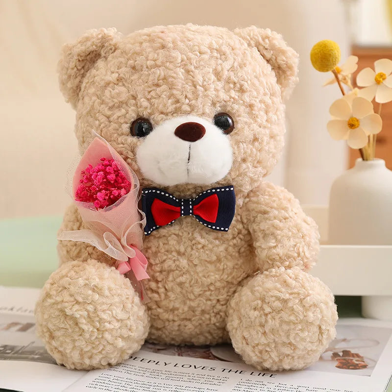 TeddyGrüße - Bär mit Herzblume