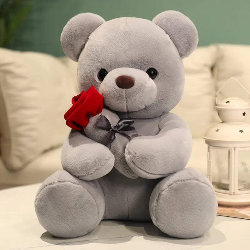 RosenHerz - Schmuseteddy mit Blume