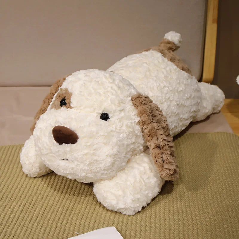 Shaggy Sitting Portuguese Water Dog Stuffed Animals-Soft Toy-Home Decor, Portuguese Water Dog, Stuffed Animal-Brown - Medium - On Belly-10