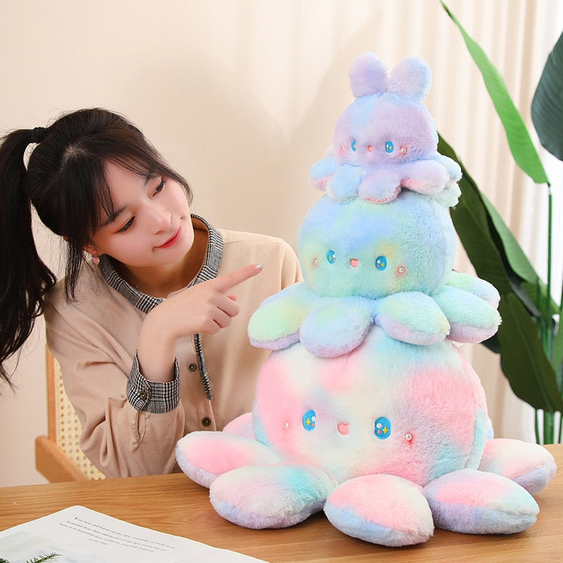 Rainbow Hoppy - Pastell Kawaii Hase Oktopus Plüsch