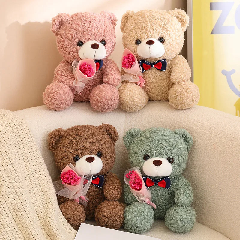 TeddyGrüße - Bär mit Herzblume