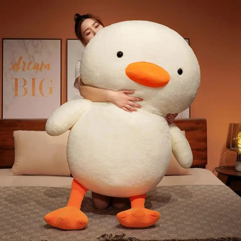 Extragroßes enten kuscheltier im XXL format