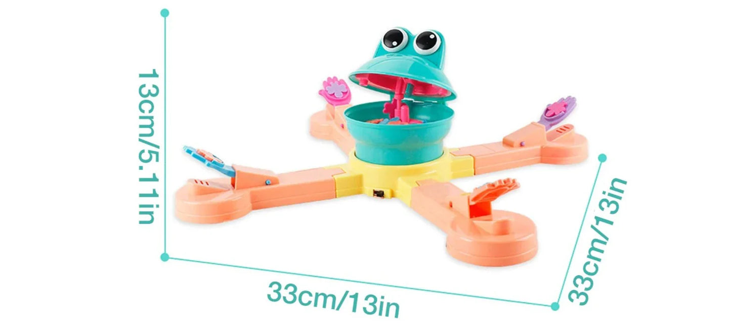Frosch katapult - schieß die Insekten in den froschmund - familienspiel