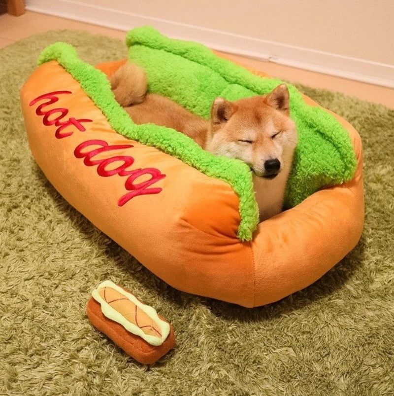 Hot Dog geformt Haustier Bett
