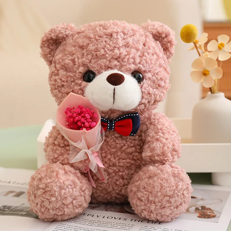 TeddyGrüße - Bär mit Herzblume
