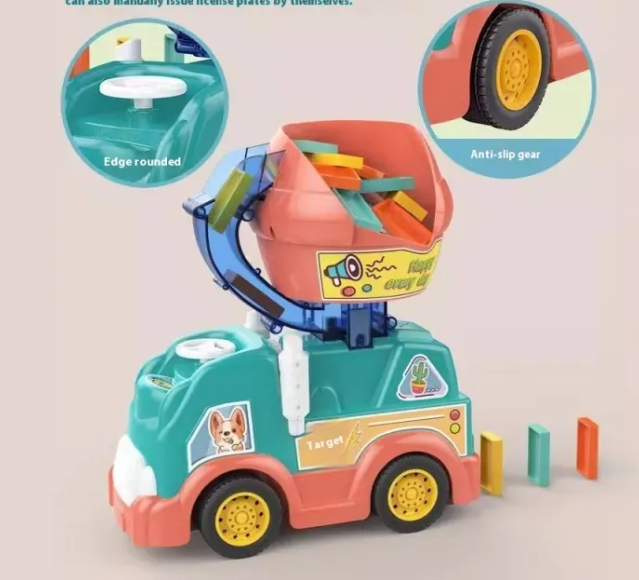 Domino Car - kreativer domino-spaß - domino steine aufstellen