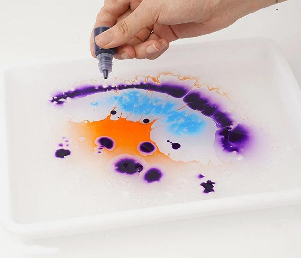 Water marbling paint set - farbenfrohe kunstwerke auf wasserbasis - malset