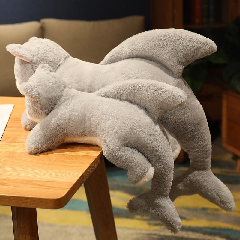 Neko Sharky - Graues Kawaii Katzenhai Plüschtier
