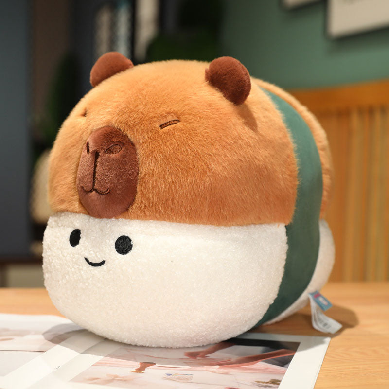 Kuscheliges Sushi-Capybara Kissen