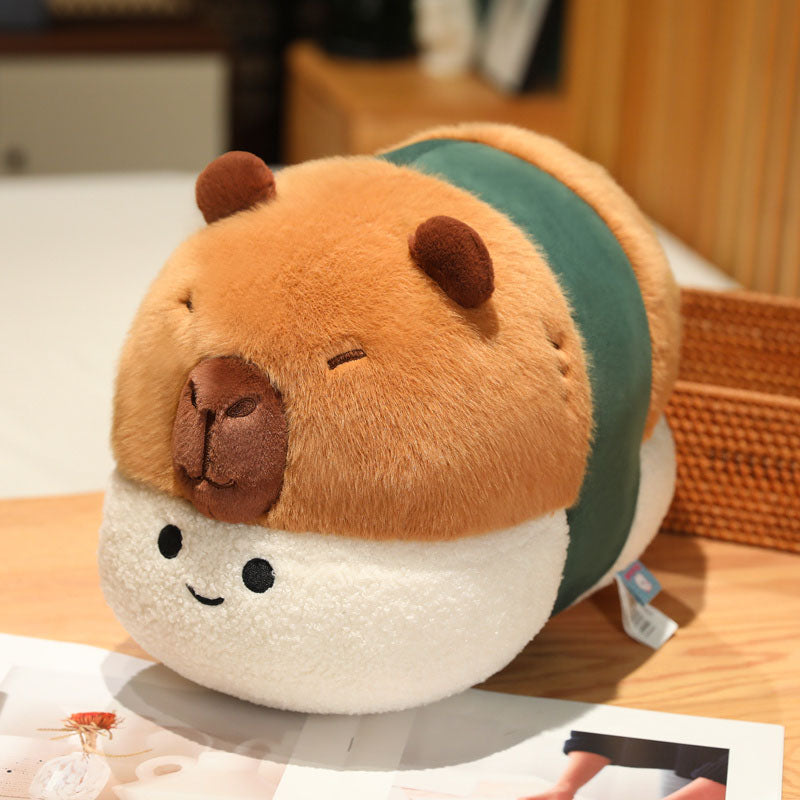 Kuscheliges Sushi-Capybara Kissen