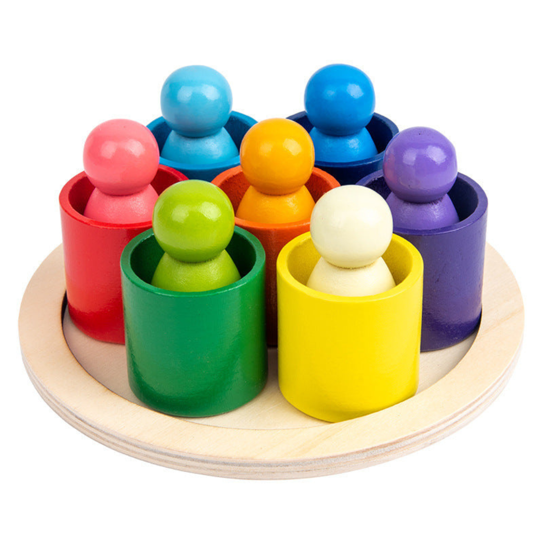 Montessori farben holzbausteine
