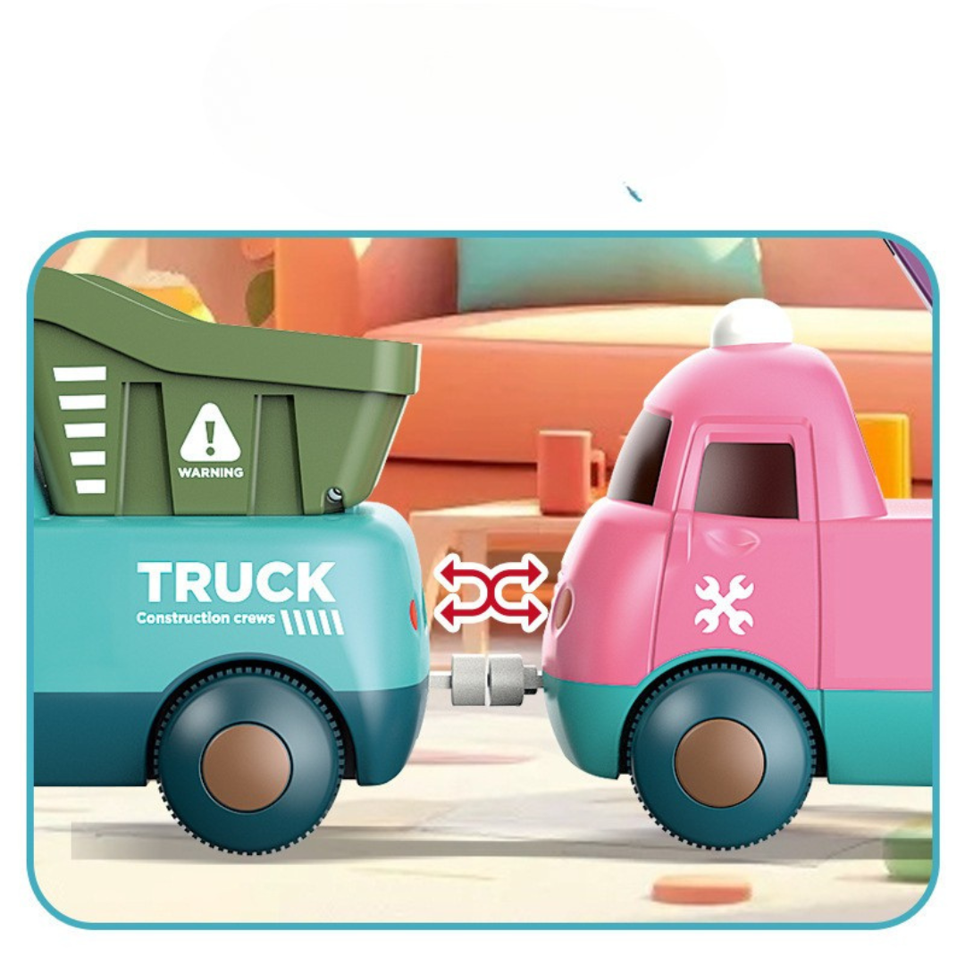 Musikalisches zug spielzeug mit verschiedenen anhängern