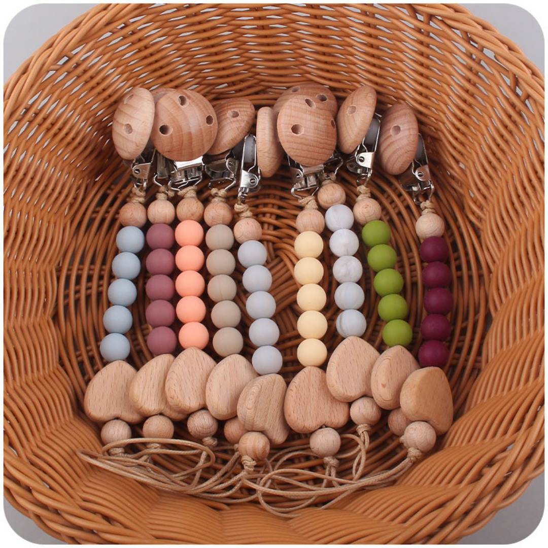 Baby schnuller kette aus holz
