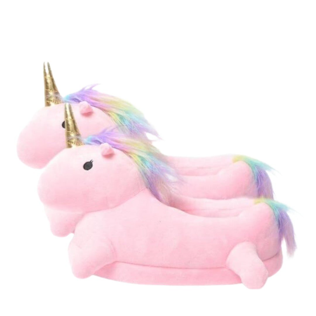 Plüsch Einhorn Hausschuhe