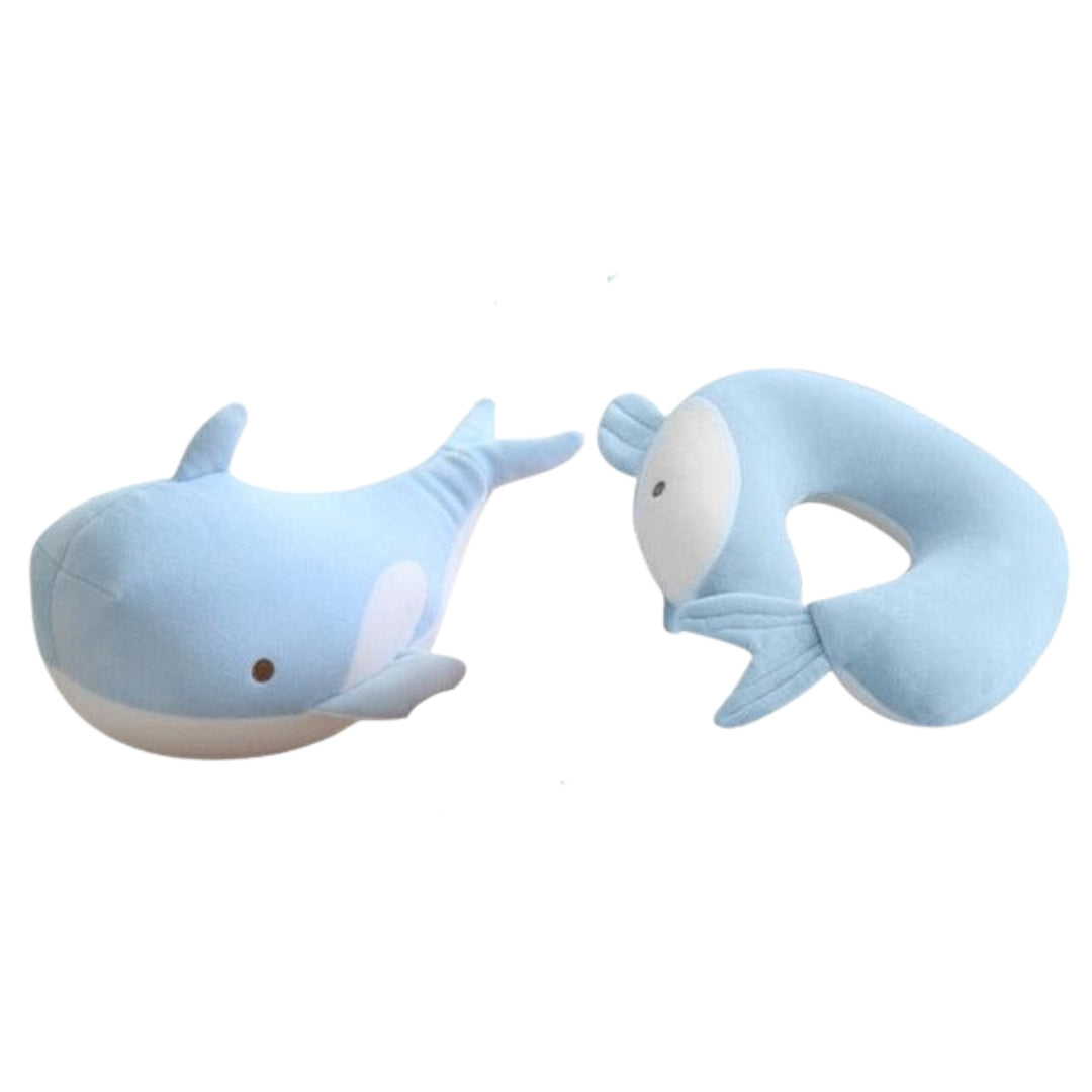 Reversible Whale Plüsch U-Neck Travel Pillow