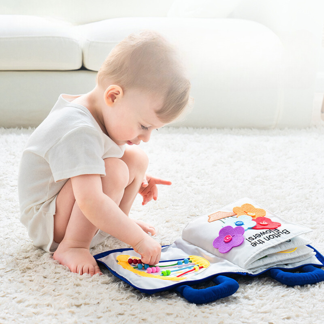 Montessori beschäftigungs- und lernbuch aus stoff