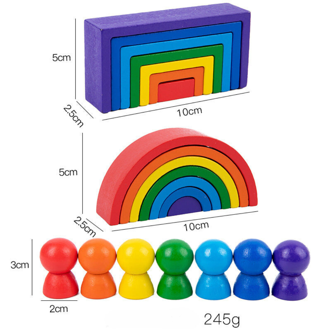 Montessori farben holzbausteine