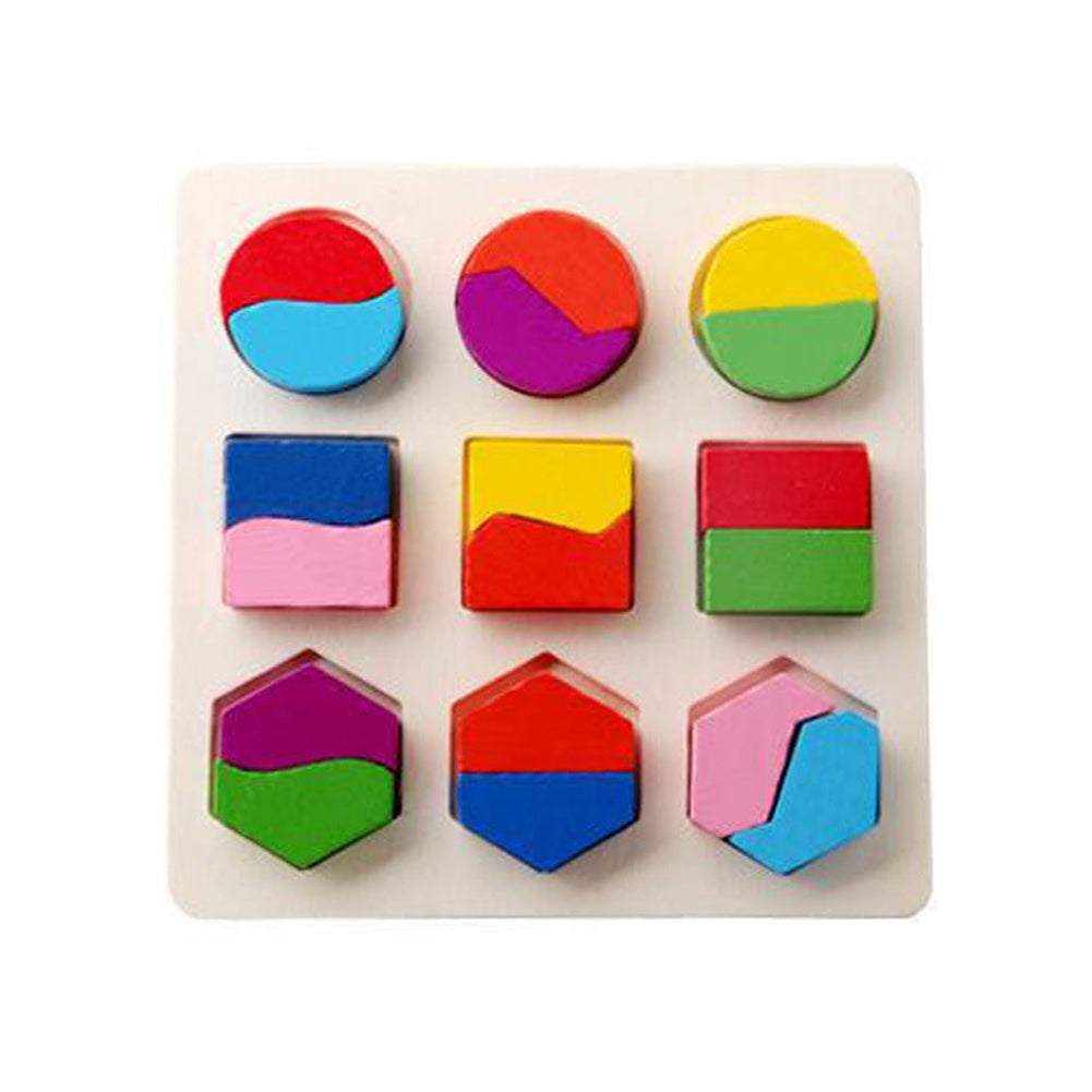 Einfaches montessori formen und farben holz puzzle für kleinkinder