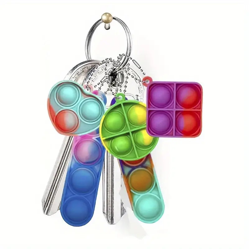 30er-Pack Mini-Pop-Fidget-Schlüsselanhänger