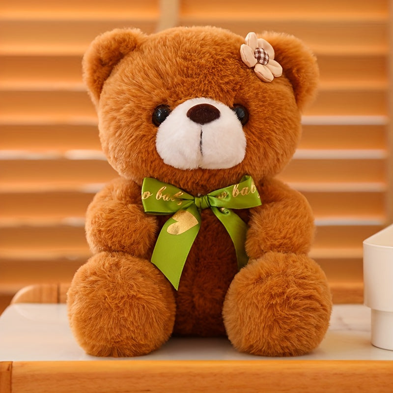 Plüsch-Teddybär mit Blume
