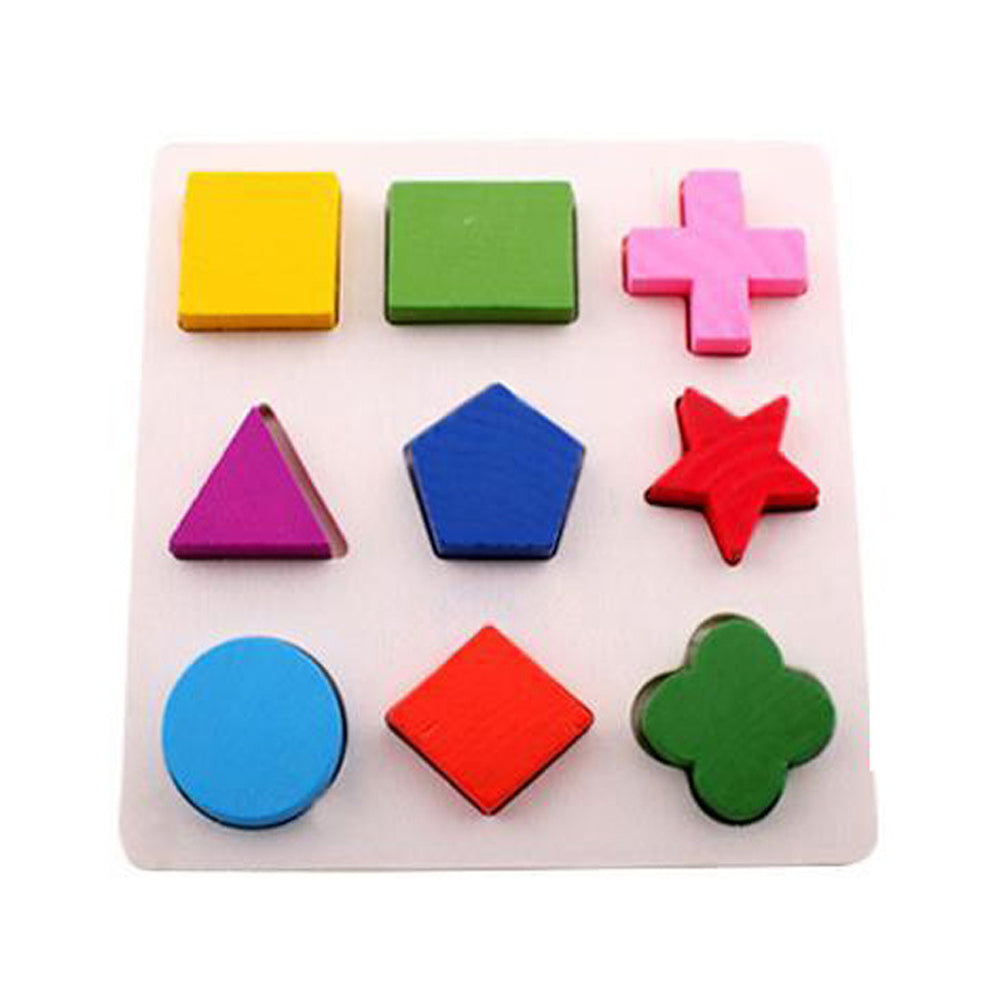 Einfaches montessori formen und farben holz puzzle für kleinkinder