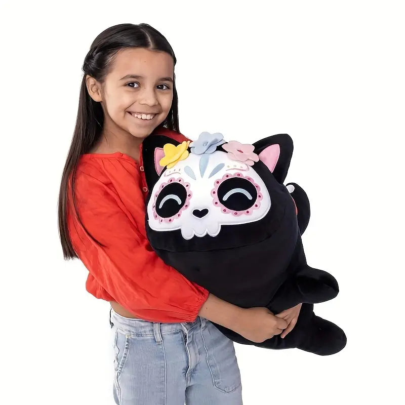 Plüschtier Kuschelkatzenpuppe Totenkopf Kinderpuppe