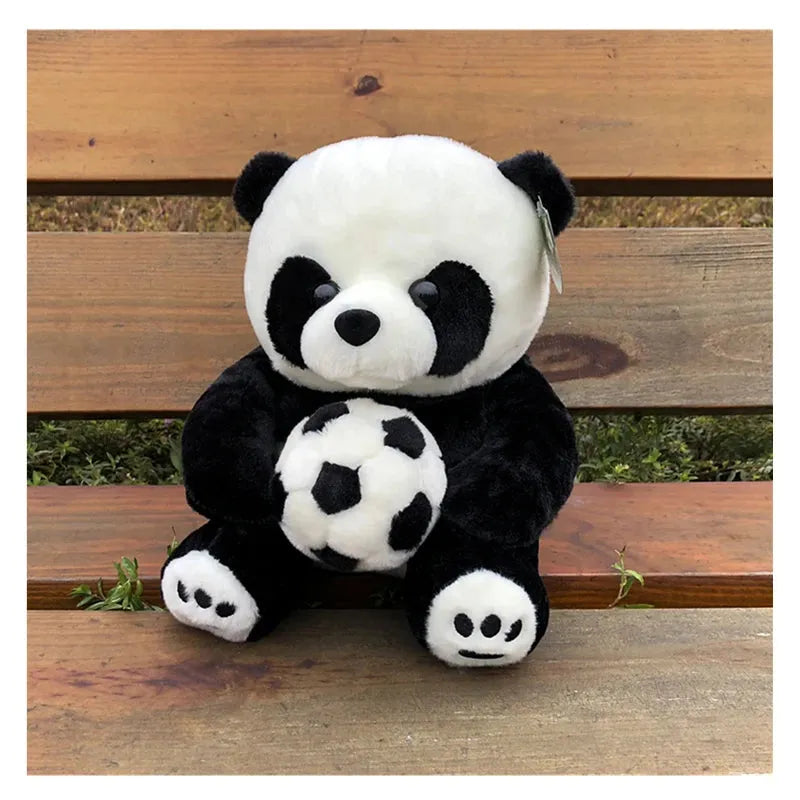Fußball Panda Plüschtier