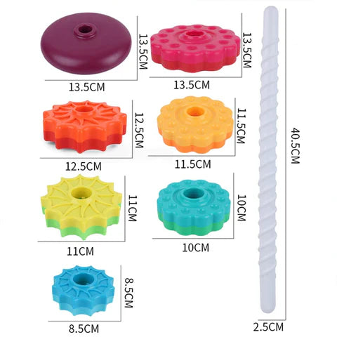 Premium spinbow - bunter stapelturm
