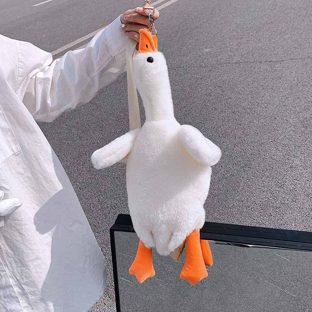 Kuschelige Ente Gans Schultertasche Plüsch