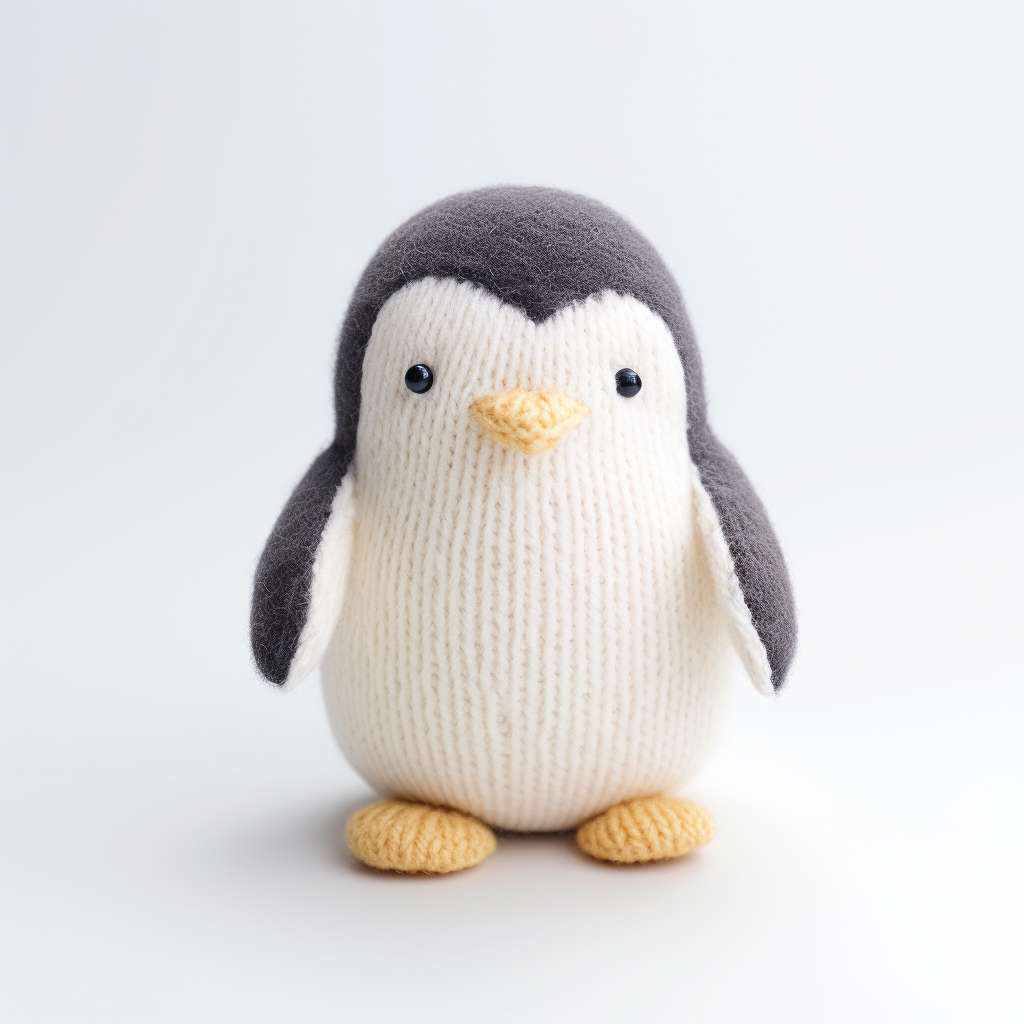 Niedlicher Strickpinguin Plüschspielzeug