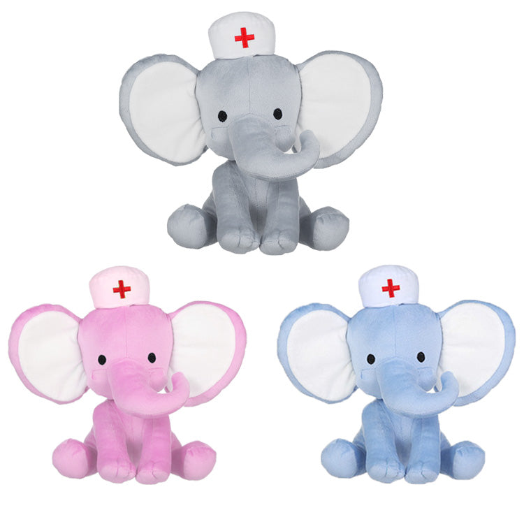 Elefant Plüschtier mit Schleife am Ohr