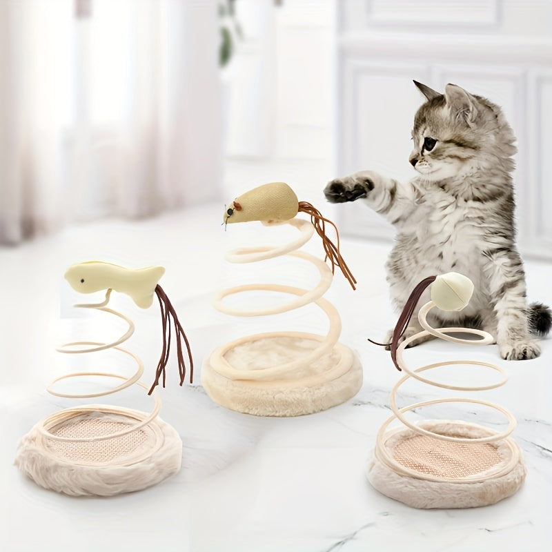 Katzenspielzeug mit Spiralfeder
