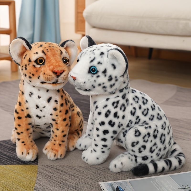 Schnee-Leoparden Plüschpuppe