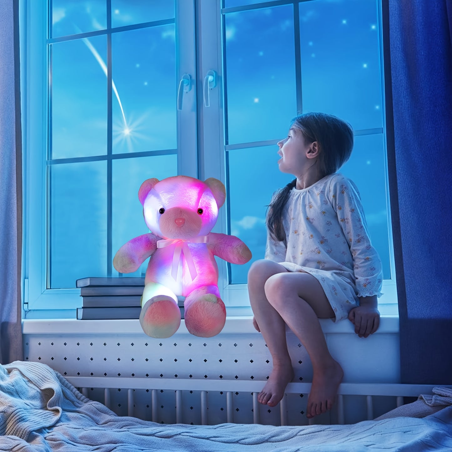 GlowBear – Leuchtender Plüsch-Teddybär, Multicolor