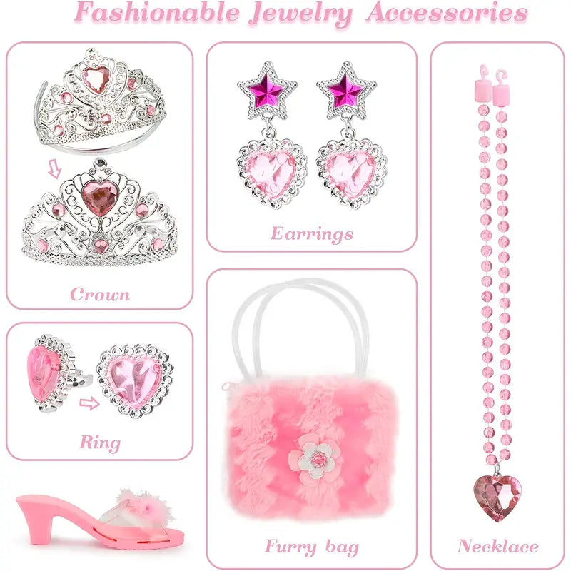 Prinzessin Cosplay Schuhset mit 3 Paar Schuhen