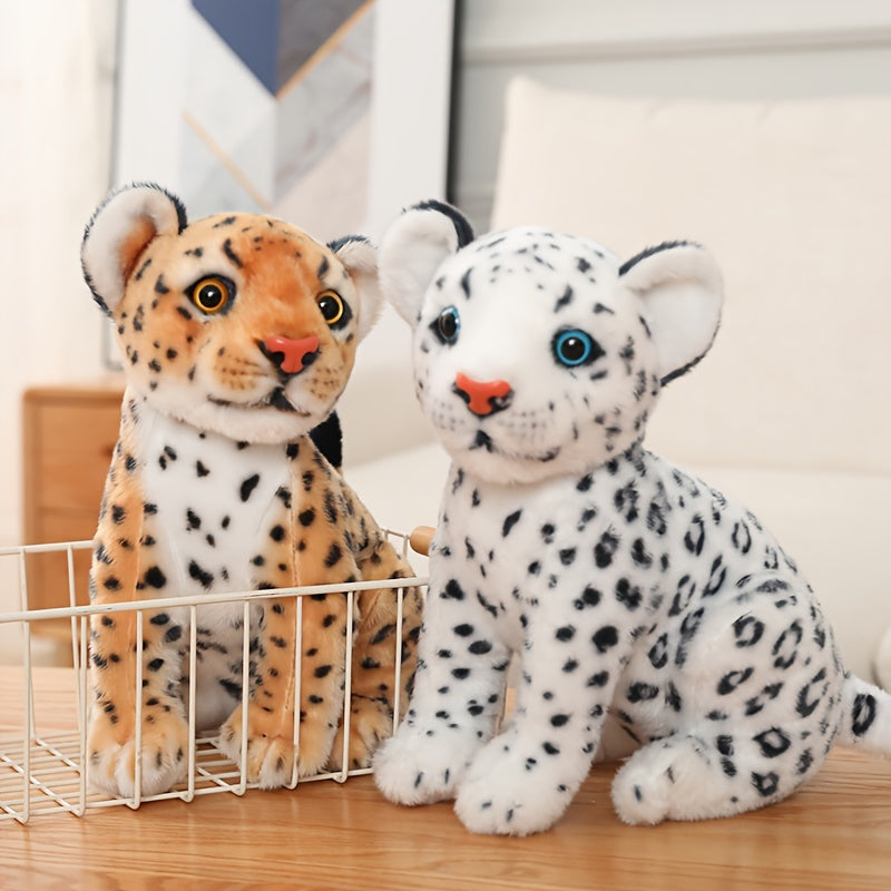 Schnee-Leoparden Plüschpuppe