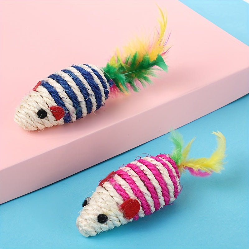 Fisch - Katzenspielzeug mit Federn
