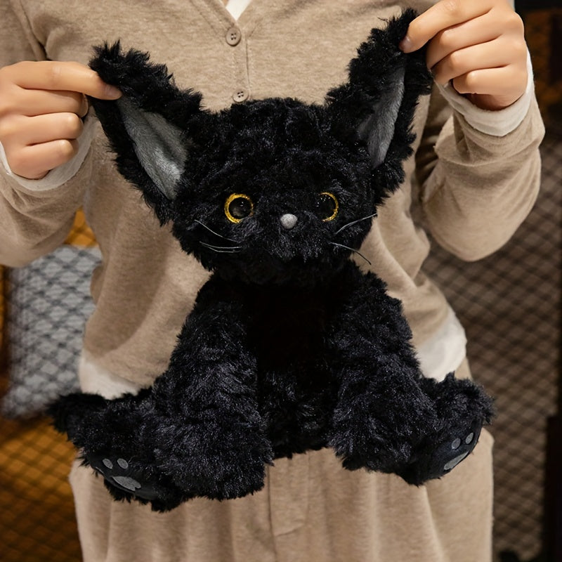 Midnight - Schwarzer gewichteter Katzenplüsch